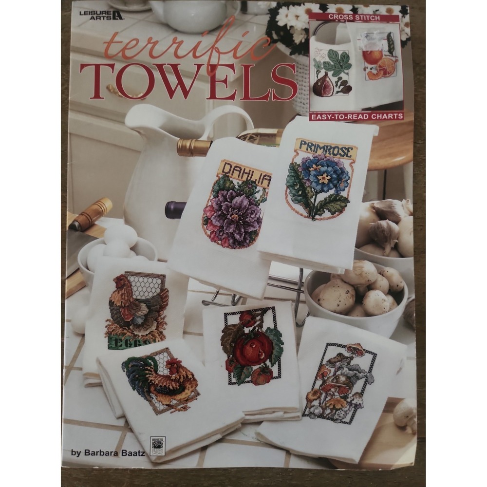 Cross Stitch Patterns by Barbara Baatz Chickens Mushrooms Zebra Cheetah LA 3265